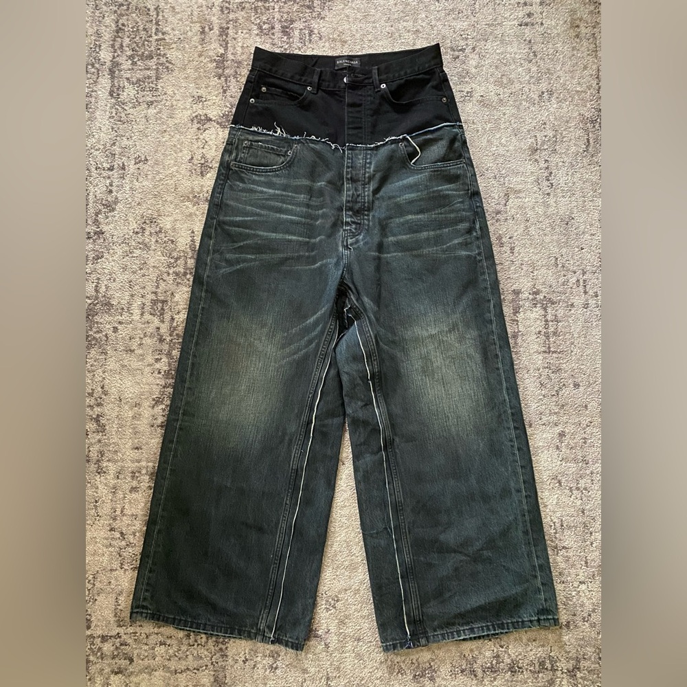 Balenciaga Double Waist black jeans